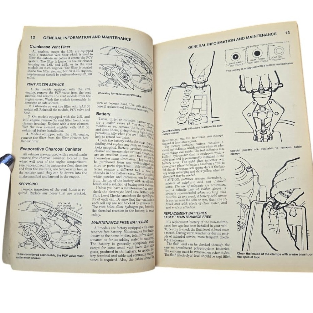 Chilton Dodge Caravan Plymouth Voyager 1984-91 Repair Manual #7482 - Picture 10 of 10